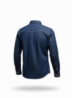 Men's Denim Blue Utility Shirt