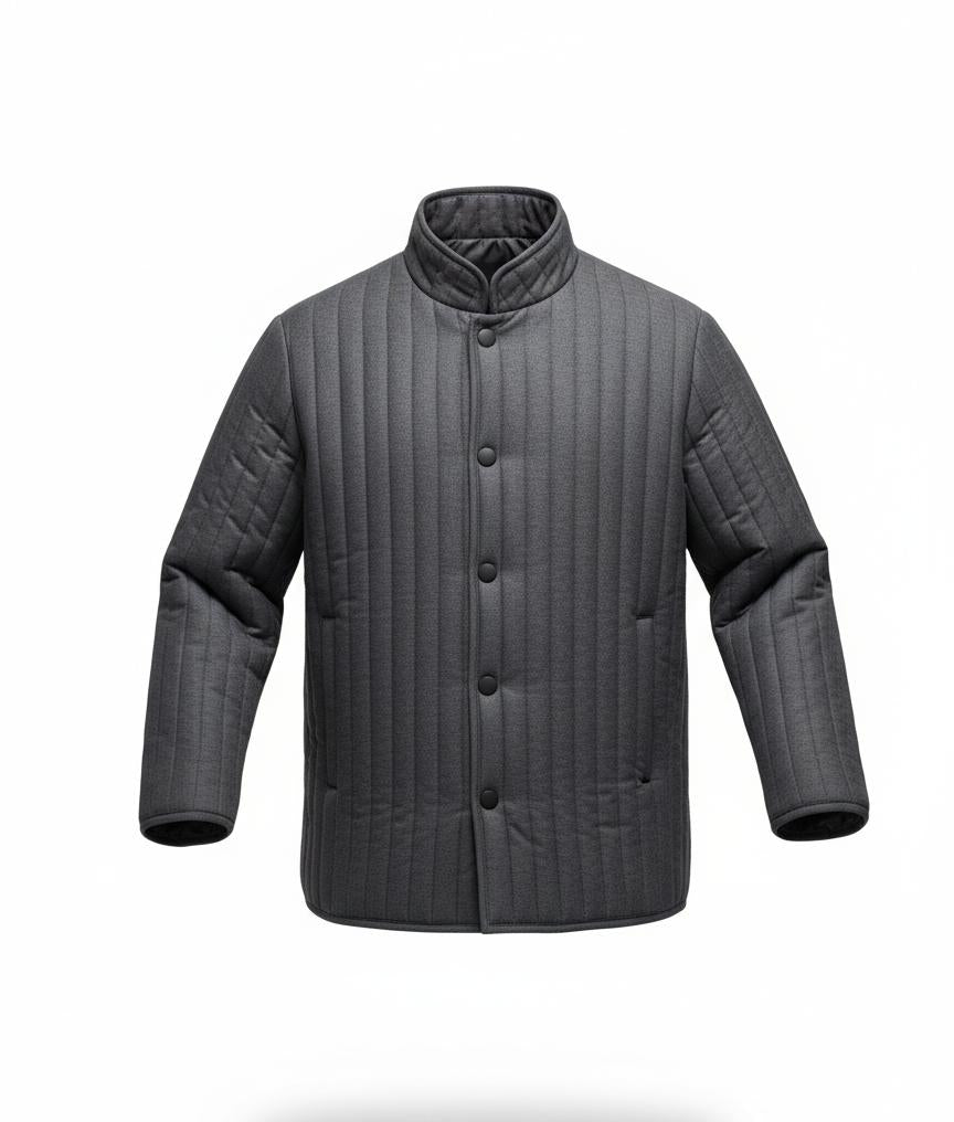 Men's Gray Quilted Liner Jacket
