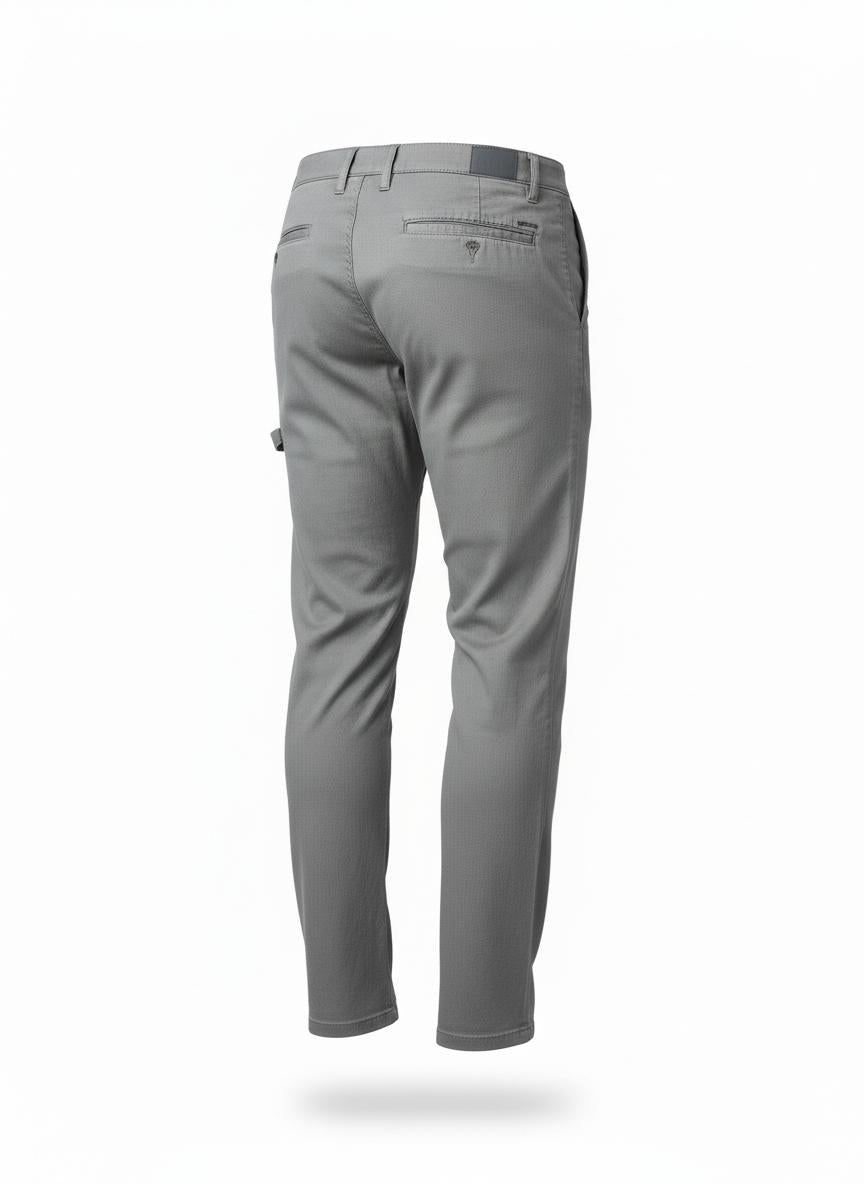 Men's Gray Slim-Fit Work Chinos