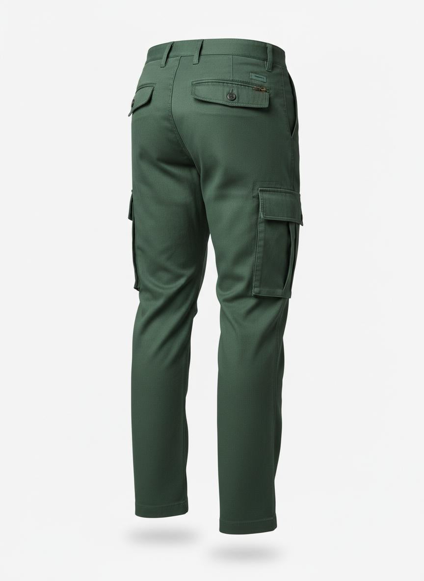 Men's Green Heavy Twill Cargo Pants