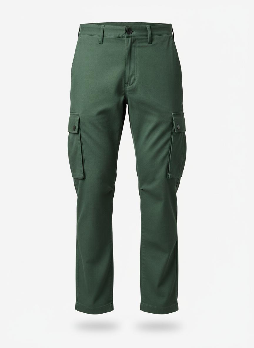 Men's Green Heavy Twill Cargo Pants