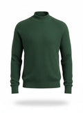 Men's Green Mock-Neck Sweater