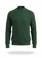 Men's Green Mock-Neck Sweater