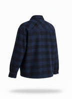 Men's Navy Heavy Flannel Work Shirt