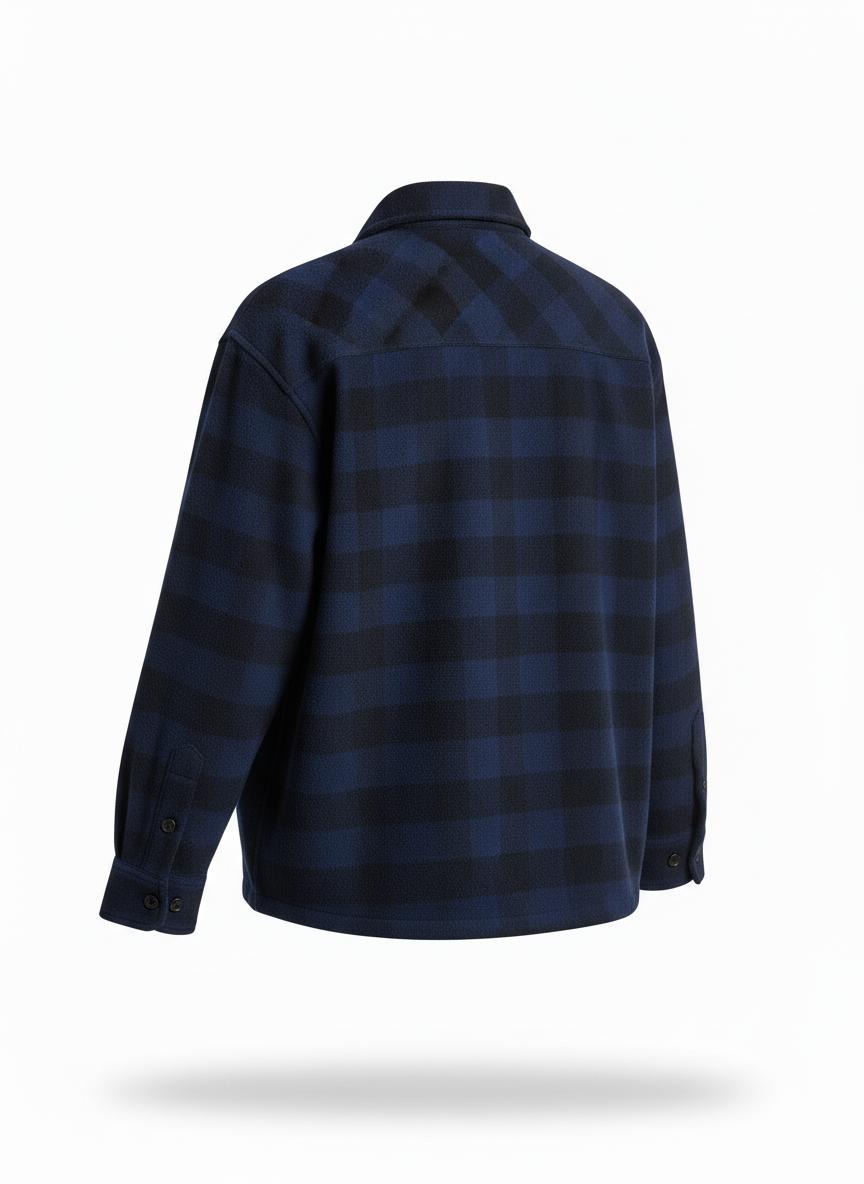 Men's Navy Heavy Flannel Work Shirt
