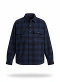 Men's Navy Heavy Flannel Work Shirt
