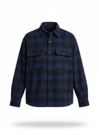Men's Navy Heavy Flannel Work Shirt
