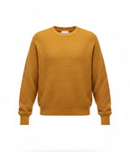 Men's Yellow Waffle-Knit Cotton Sweater