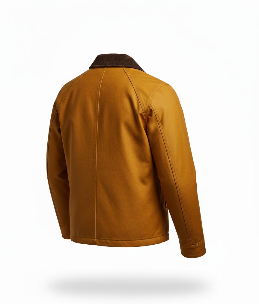 Men's Yellow Waxed Canvas Deck Jacket