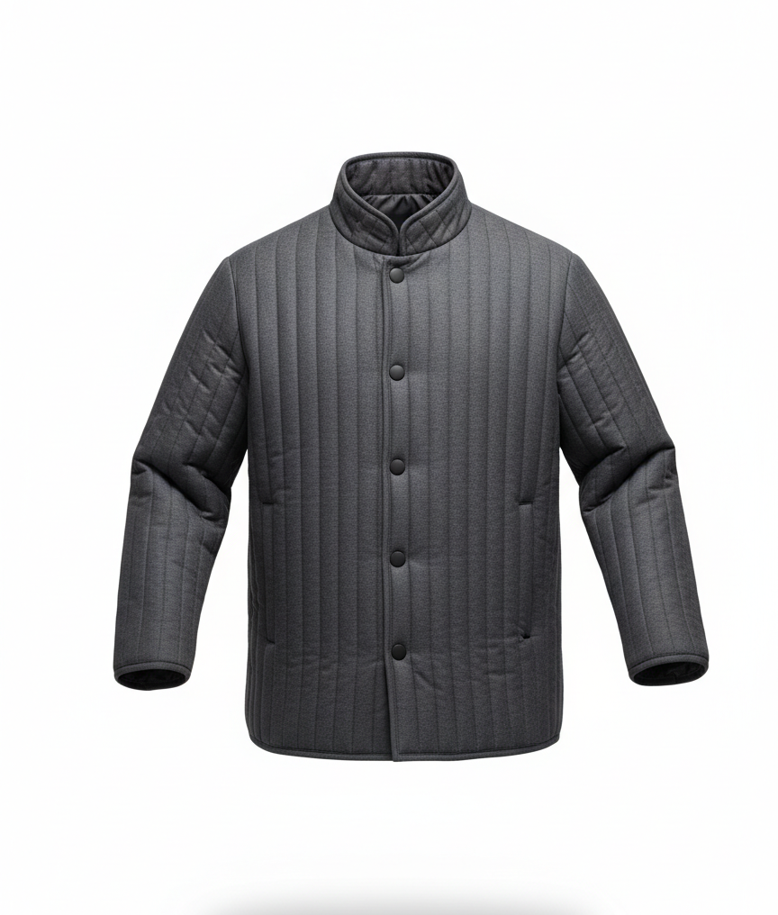 Men's Gray Quilted Liner Jacket