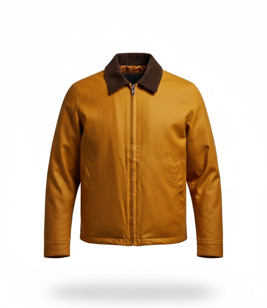 Men's Yellow Waxed Canvas Deck Jacket